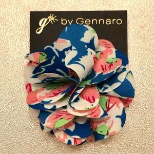 G by Gennaro | Fabric Flower Print Hair Clip  | 2” Diameter